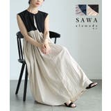 バックデザインで印象付けるフェイクレイヤードワンピース レディース ファッション | Sawa a la mode | 詳細画像1
