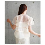 繊細レースでレイヤードを盛り上げるシャーリングブラウス レディース ファッション | Sawa a la mode | 詳細画像5