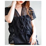 繊細レースでレイヤードを盛り上げるシャーリングブラウス レディース ファッション | Sawa a la mode | 詳細画像15