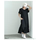 ぽこぽこ素材のふんわりペプラムフレアワンピース レディース ファッション | Sawa a la mode | 詳細画像3