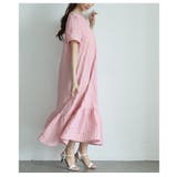 ぽこぽこ素材のふんわりペプラムフレアワンピース レディース ファッション | Sawa a la mode | 詳細画像17