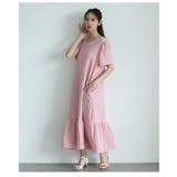 ぽこぽこ素材のふんわりペプラムフレアワンピース レディース ファッション | Sawa a la mode | 詳細画像20