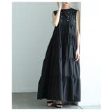 パールドットが煌めくノースリーブティアードワンピース レディース ファッション | Sawa a la mode | 詳細画像8
