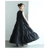 パールドットが煌めくノースリーブティアードワンピース レディース ファッション | Sawa a la mode | 詳細画像9