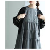 パールドットが煌めくノースリーブティアードワンピース レディース ファッション | Sawa a la mode | 詳細画像16