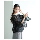 何処から見てもキュンとする総花柄レースフレアスリーブブラウス レディース | Sawa a la mode | 詳細画像11