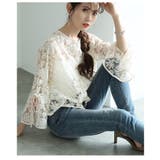 何処から見てもキュンとする総花柄レースフレアスリーブブラウス レディース | Sawa a la mode | 詳細画像20