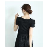 綺麗めをうオフショルダー風スリムカットソートップス レディース ファッション | Sawa a la mode | 詳細画像5
