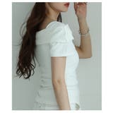 綺麗めをうオフショルダー風スリムカットソートップス レディース ファッション | Sawa a la mode | 詳細画像12