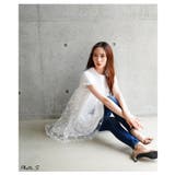 可愛いをつくる異素材チュールドットフレア切り替えチュニック レディース | Sawa a la mode | 詳細画像3
