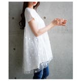 可愛いをつくる異素材チュールドットフレア切り替えチュニック レディース | Sawa a la mode | 詳細画像4