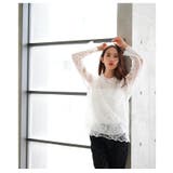 大輪が咲く花柄レースレイヤードカットソー レディース ファッション | Sawa a la mode | 詳細画像11
