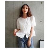 爽やかな甘さが惹き立つレイヤード風ペプラムブラウス レディース ファッション | Sawa a la mode | 詳細画像16 
