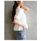 爽やかな甘さが惹き立つレイヤード風ペプラムブラウス レディース ファッション | Sawa a la mode | 詳細画像18 