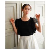 控えめな甘さがちょうどいいメッシュフリルスリーブトップス レディース ファッション | Sawa a la mode | 詳細画像11