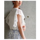 控えめな甘さがちょうどいいメッシュフリルスリーブトップス レディース ファッション | Sawa a la mode | 詳細画像18