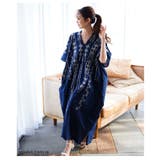 自然の温もりを感じる刺繍デザインインド綿カフタンワンピース レディース | Sawa a la mode | 詳細画像11