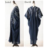 自然の温もりを感じる刺繍デザインインド綿カフタンワンピース レディース | Sawa a la mode | 詳細画像22
