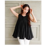 ふわりエアリーな切り替えフレアボリュームトップス レディース ファッション | Sawa a la mode | 詳細画像20