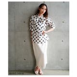 トレンドライクに着こなせるボウタイリボンのシアードットパフスリーブブラウス | Sawa a la mode | 詳細画像7