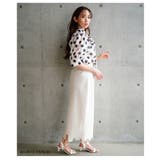 トレンドライクに着こなせるボウタイリボンのシアードットパフスリーブブラウス | Sawa a la mode | 詳細画像11