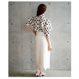 トレンドライクに着こなせるボウタイリボンのシアードットパフスリーブブラウス | Sawa a la mode | 詳細画像14
