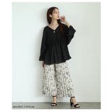 夏風感じるゆったり華奢見えなドロストペプラムブラウス レディース ファッション | Sawa a la mode | 詳細画像17