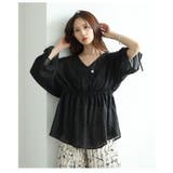 夏風感じるゆったり華奢見えなドロストペプラムブラウス レディース ファッション | Sawa a la mode | 詳細画像20