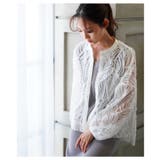 甘さを引いた大人のレースシアーふんわり袖シャツブラウス レディース ファッション | Sawa a la mode | 詳細画像5
