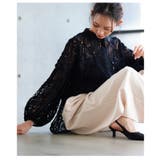 甘さを引いた大人のレースシアーふんわり袖シャツブラウス レディース ファッション | Sawa a la mode | 詳細画像19