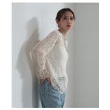 上品にきれい見えする繊細な華やかさのペイズリーレーストップス レディース | Sawa a la mode | 詳細画像6