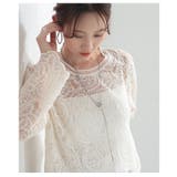 上品にきれい見えする繊細な華やかさのペイズリーレーストップス レディース | Sawa a la mode | 詳細画像17