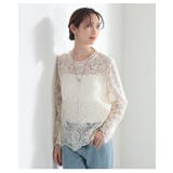 上品にきれい見えする繊細な華やかさのペイズリーレーストップス レディース | Sawa a la mode | 詳細画像18