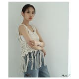 重ね着をアップデートするかぎ編みレースニットベスト レディース ファッション | Sawa a la mode | 詳細画像3