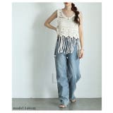 重ね着をアップデートするかぎ編みレースニットベスト レディース ファッション | Sawa a la mode | 詳細画像4
