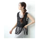 重ね着をアップデートするかぎ編みレースニットベスト レディース ファッション | Sawa a la mode | 詳細画像12