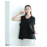 大胆リボンで惹き付けるノースリーブトップス レディース ファッション | Sawa a la mode | 詳細画像3