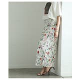 レトロな花が咲き乱れる花柄リブナロースカート レディース ファッション | Sawa a la mode | 詳細画像4