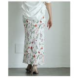 レトロな花が咲き乱れる花柄リブナロースカート レディース ファッション | Sawa a la mode | 詳細画像8