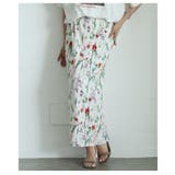 レトロな花が咲き乱れる花柄リブナロースカート レディース ファッション | Sawa a la mode | 詳細画像11