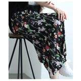 レトロな花が咲き乱れる花柄リブナロースカート レディース ファッション | Sawa a la mode | 詳細画像15