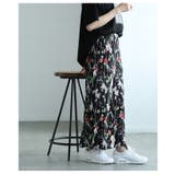 レトロな花が咲き乱れる花柄リブナロースカート レディース ファッション | Sawa a la mode | 詳細画像17