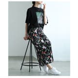 レトロな花が咲き乱れる花柄リブナロースカート レディース ファッション | Sawa a la mode | 詳細画像19