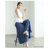 スカート見えで品良く広がるプリーツガウチョパンツ レディース ファッション | Sawa a la mode | 詳細画像13