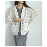 ハンサムに華やぐ甘いレトロな花柄レーステーラードジャケット レディース | Sawa a la mode | 詳細画像12