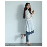 可憐なシルエットを描くシアーニットボリューム袖ティアードチュニック レディース | Sawa a la mode | 詳細画像7