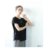 アシンメトリーな遊び心を愉しむドロストカットソー レディース ファッション | Sawa a la mode | 詳細画像3