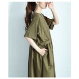 一枚で大人のラフな甘さが宿る切り替えギャザー異素材ワンピース レディース | Sawa a la mode | 詳細画像6