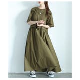 一枚で大人のラフな甘さが宿る切り替えギャザー異素材ワンピース レディース | Sawa a la mode | 詳細画像7