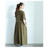 一枚で大人のラフな甘さが宿る切り替えギャザー異素材ワンピース レディース | Sawa a la mode | 詳細画像9
